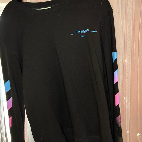 OFF WHITE DIAG GRADIENT CREWNECK SWEATSHIRT 💗🦋 - Picture 5 of 6